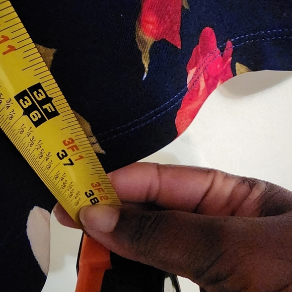 Karin Stevens Sleeveless Floral Dress Zip In Back Size 6 With Belt - Picture 6 of 10